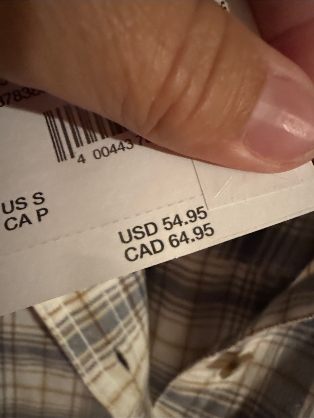 American Eagle Outfitters Cream, Blue & Brown Plaid Button-Down Shirt - Picture 4 of 5